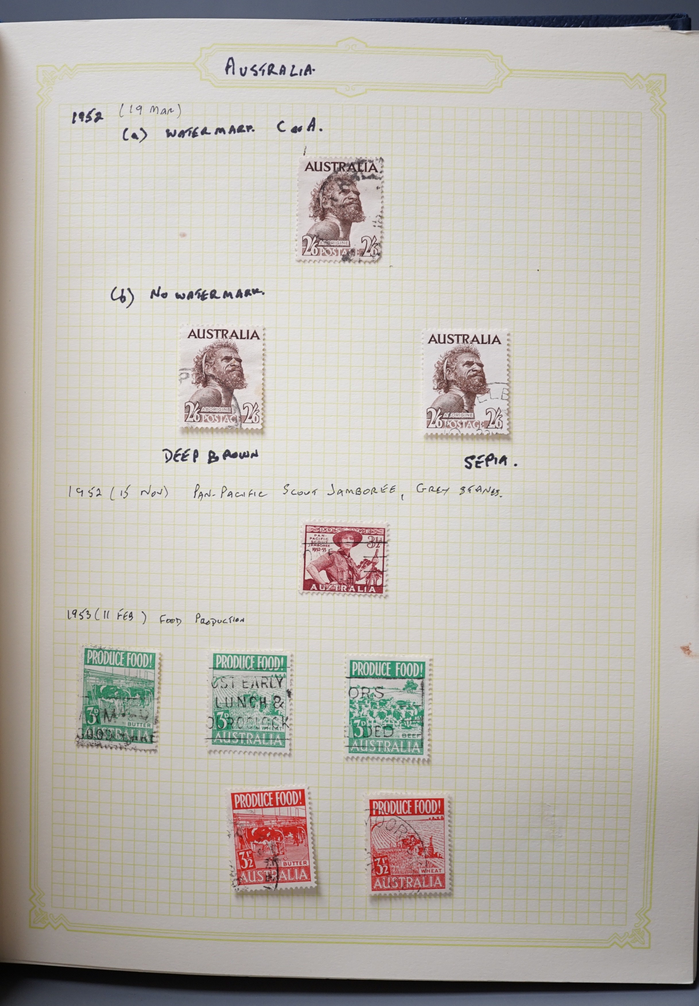 Australia stamps in two albums mostly used from 1913-1980s with 1965 Navigator's £1 (4) £2 used